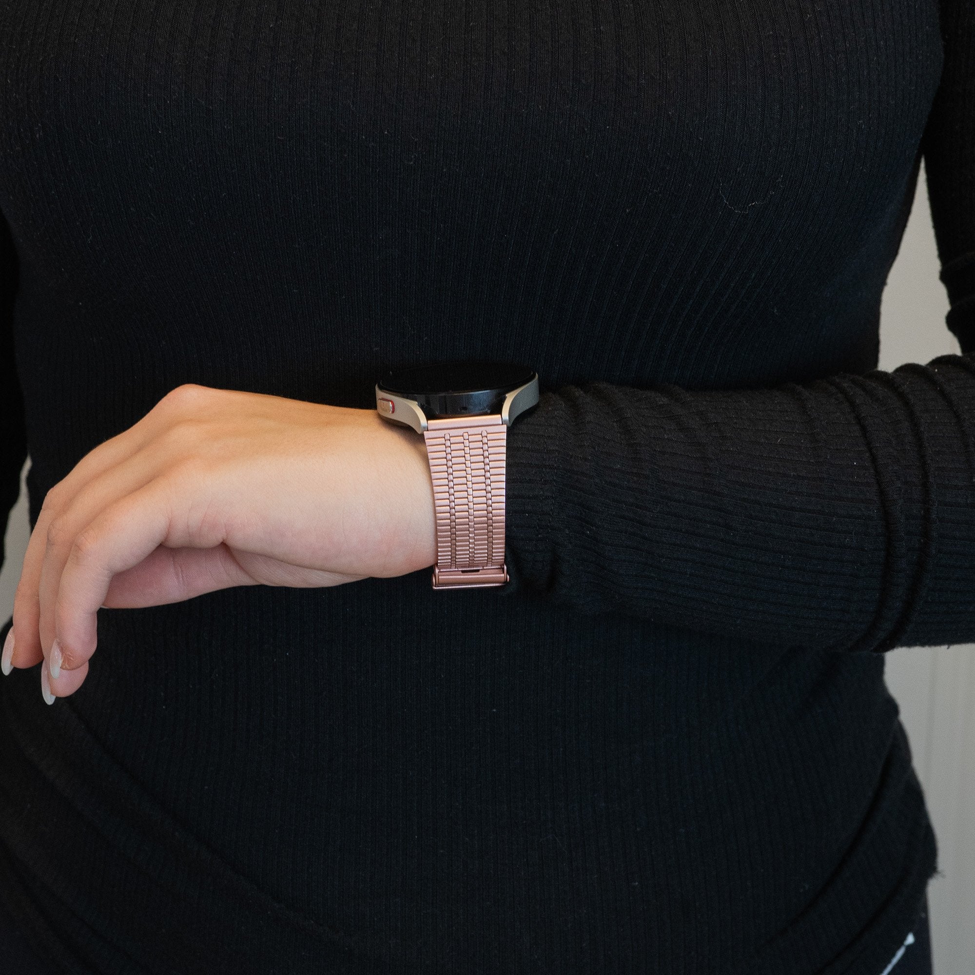 Bandz Bracelet acier réglable Garmin Vivomove Sport (rose)