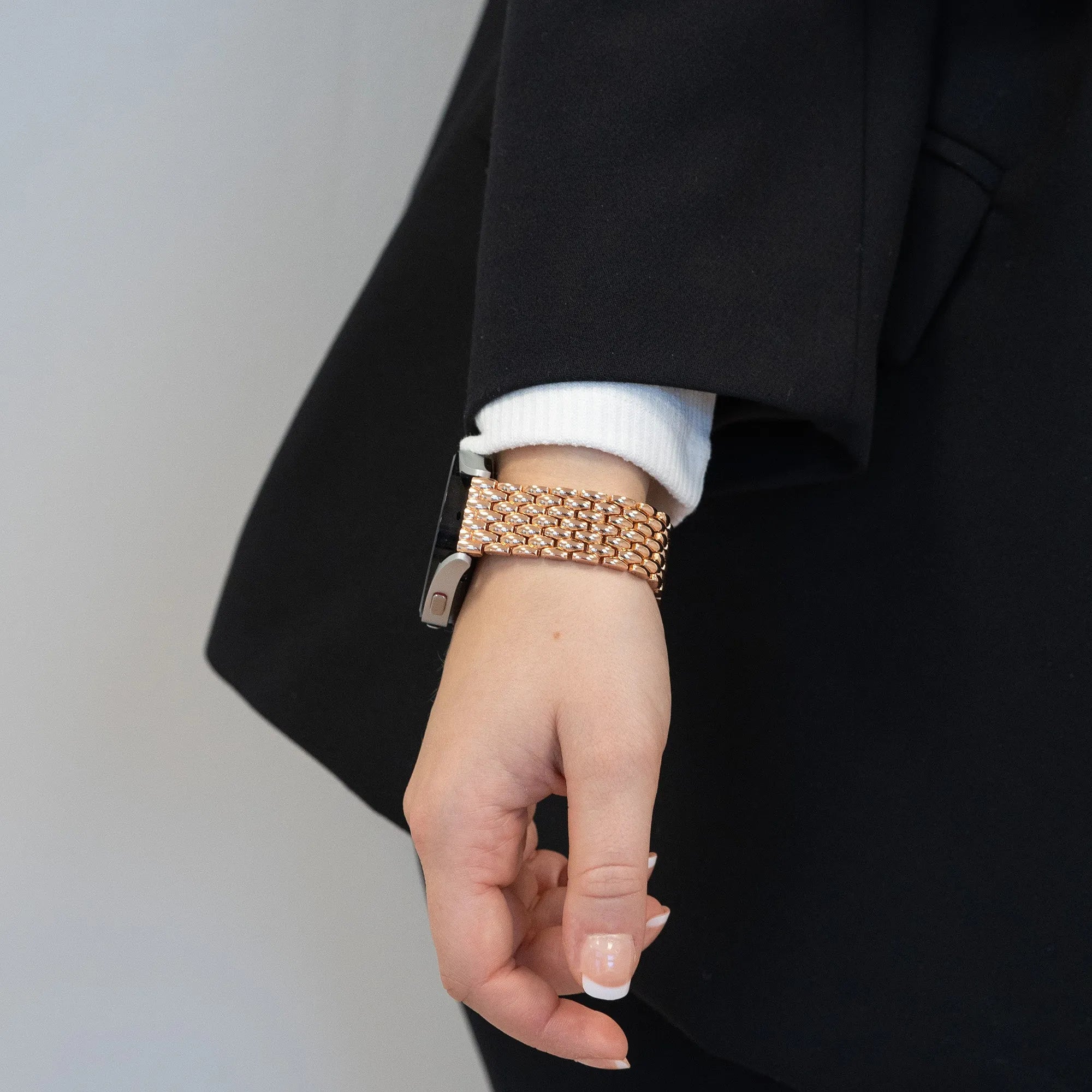 Bandz Bracelet acier 'Dragon' Coros Pace 2 (rose/doré)