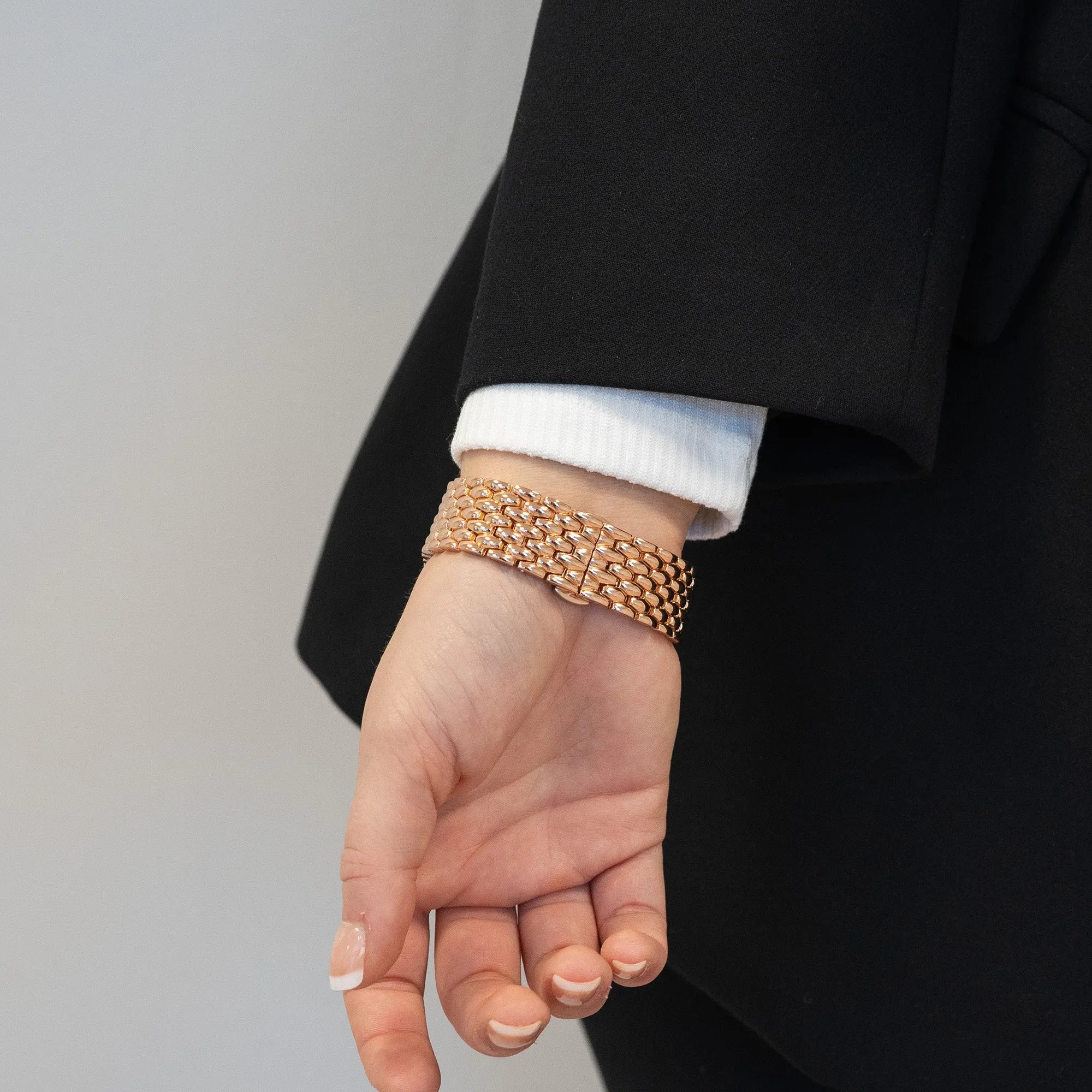 Bandz Bracelet acier 'Dragon' Coros Pace 2 (rose/doré)