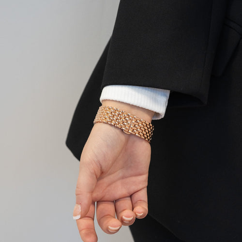 Bandz Bracelet acier 'Dragon' Coros Apex 2 (rose/doré)