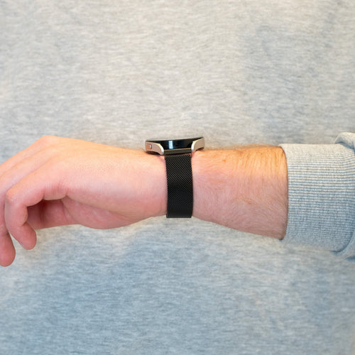 Bandz Garmin Forerunner 245 Milanese Loop Strap (Black)