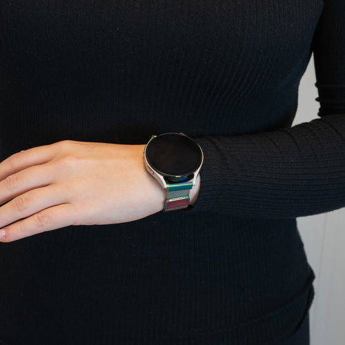 Bandz Bracelet milanaise loop Samsung Galaxy Watch 42mm (arc-en-ciel)