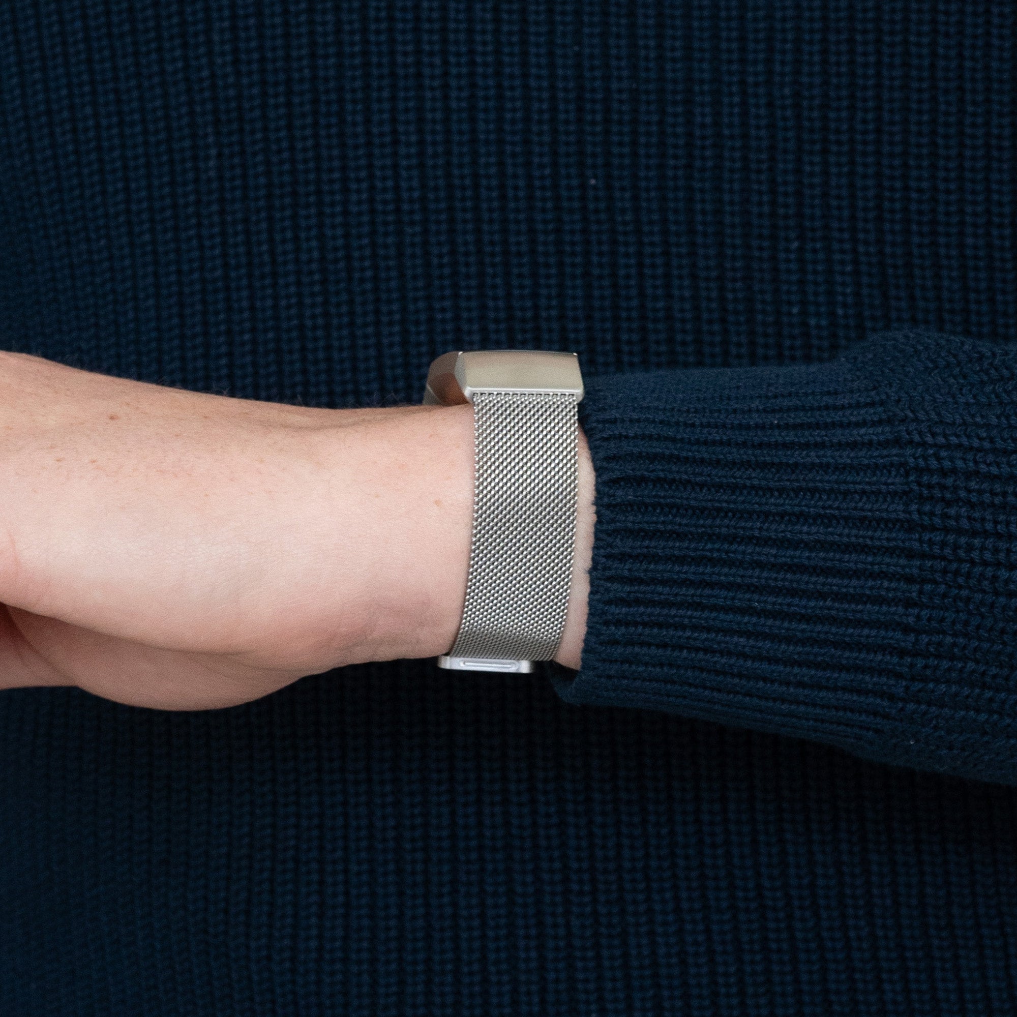 Bandz Fitbit Charge 4 Milanese Loop Strap (Silver)