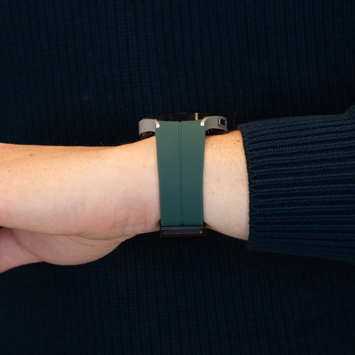 Bandz Bracelet silicone avec D-Buckle Samsung Galaxy Watch 6 Classic - 47mm (vert foncé)