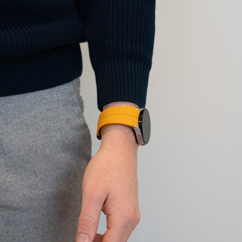 Bandz Bracelet silicone avec D-Buckle Samsung Galaxy Watch 5 Pro (jaune)