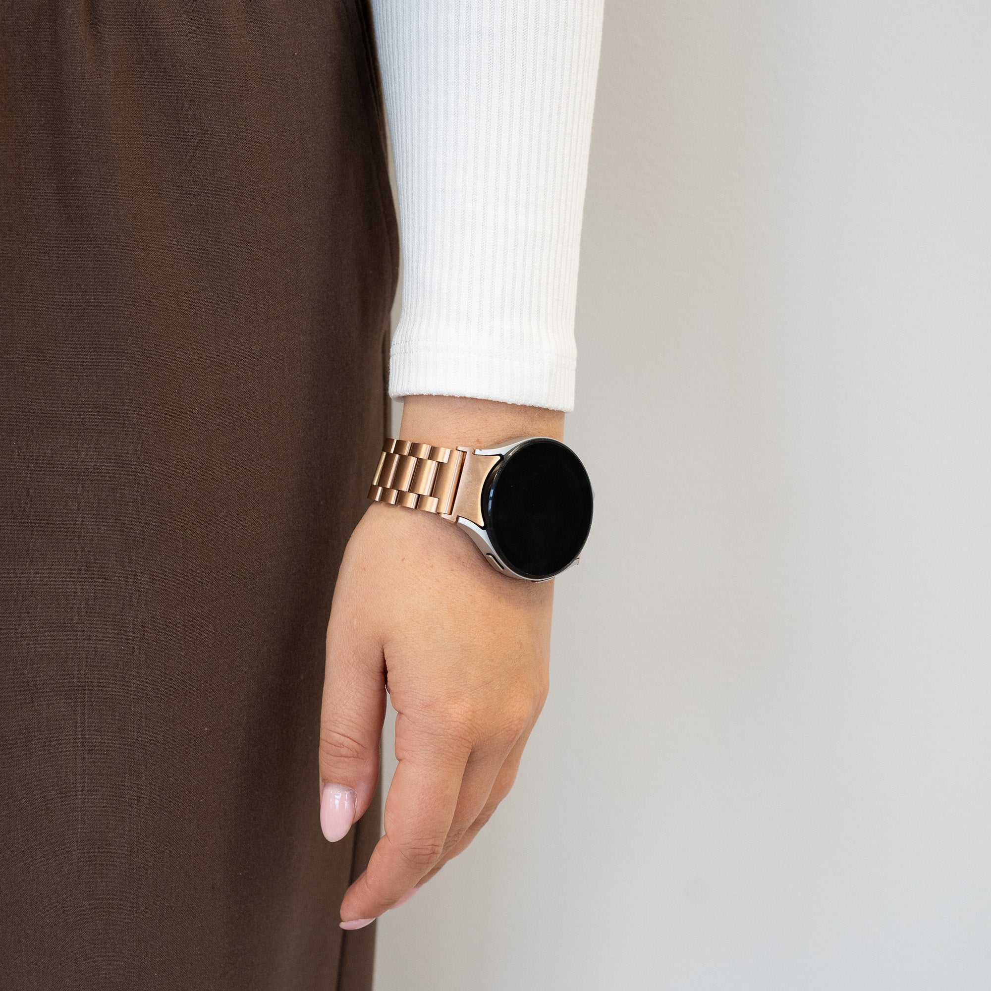 Bandz Samsung Galaxy Watch 4 Classic 46mm Steel Strap 'Classic' (Rose Gold)