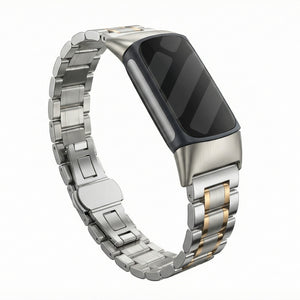 Bracelet en métal Fitbit Charge 5 (argent/or rose)