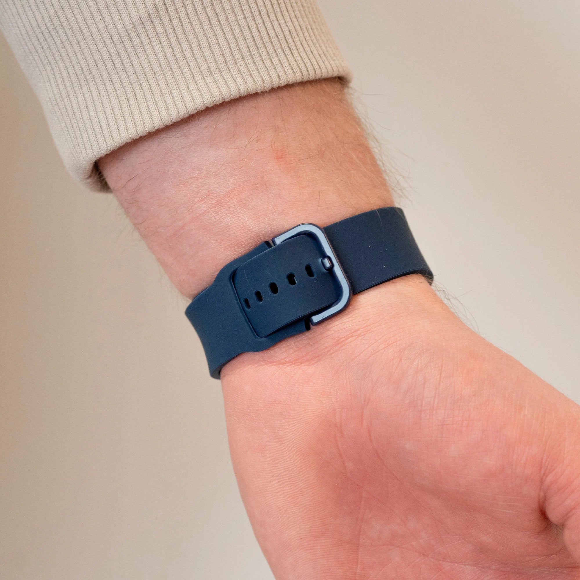 Bracelet silicone 'One push' Samsung Galaxy Watch 4 40mm (bleu foncé)