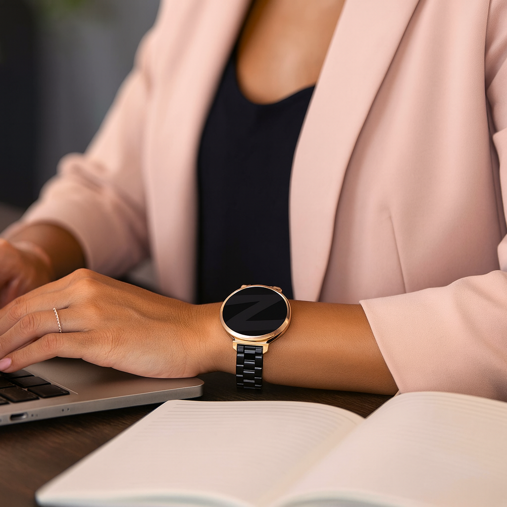 Bandz Bracelet acier 'Classic' Garmin Lily 2 (noir)