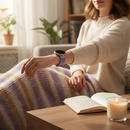 Bandz Bracelet milanais 'Loop' Pebble Round 2 - 14mm (mauve)