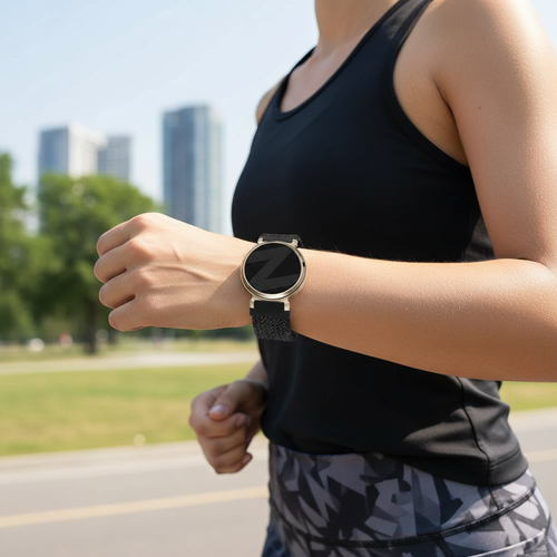 Bandz Bracelet nylon tissé Pebble Round 2 - 14mm (mélange de noir)