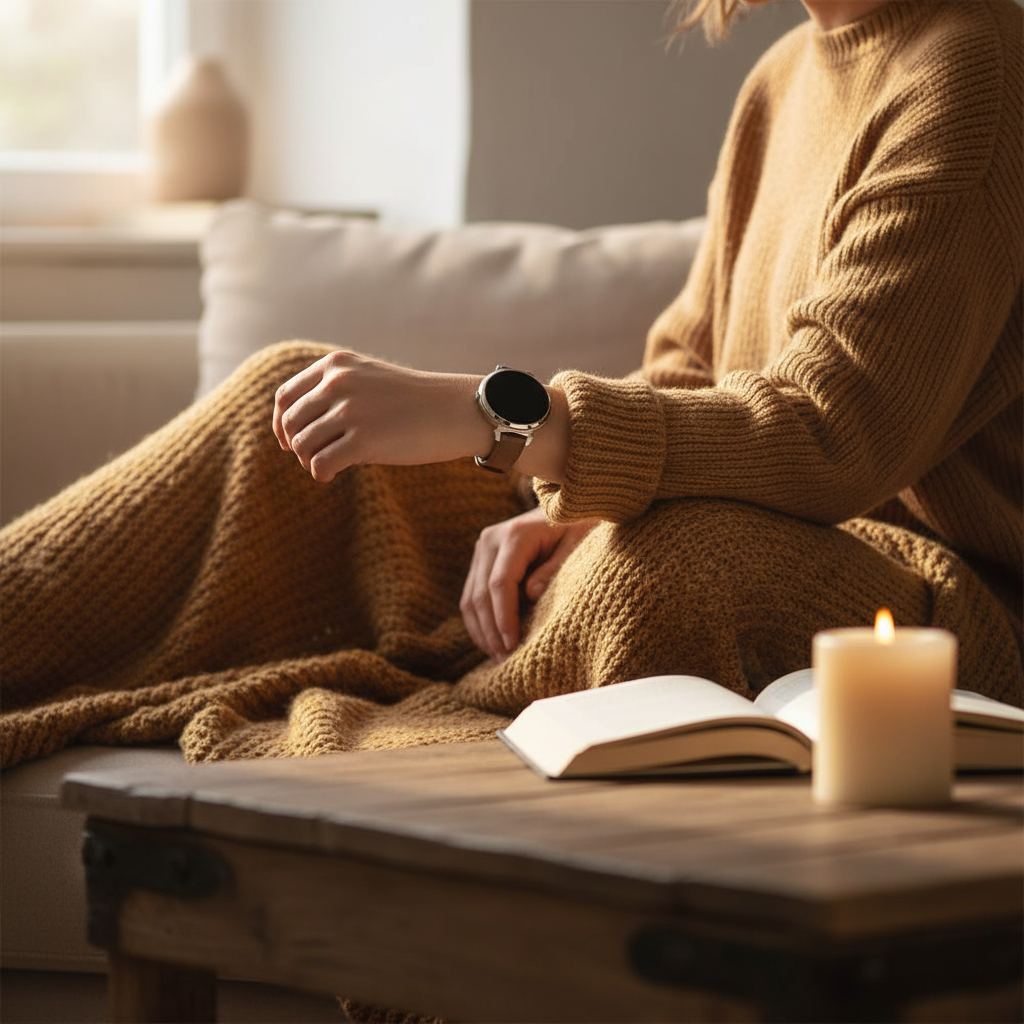 Bandz Bracelet cuir "Classic" Garmin Lily 2 (marron)