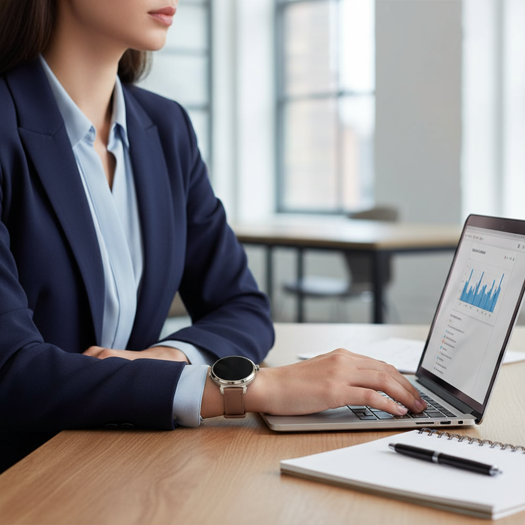 Bandz Bracelet cuir "Classic" Garmin Lily 2 (marron)