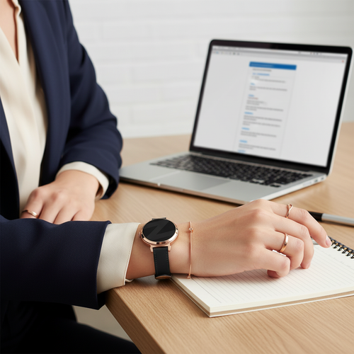 Bandz Pebble Round 2 - 14mm Leather Strap 'Deluxe' (Black)