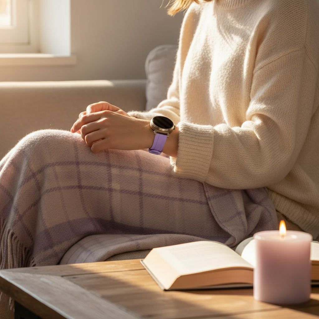 Bracelet silicone Garmin Lily 2 (violet clair)