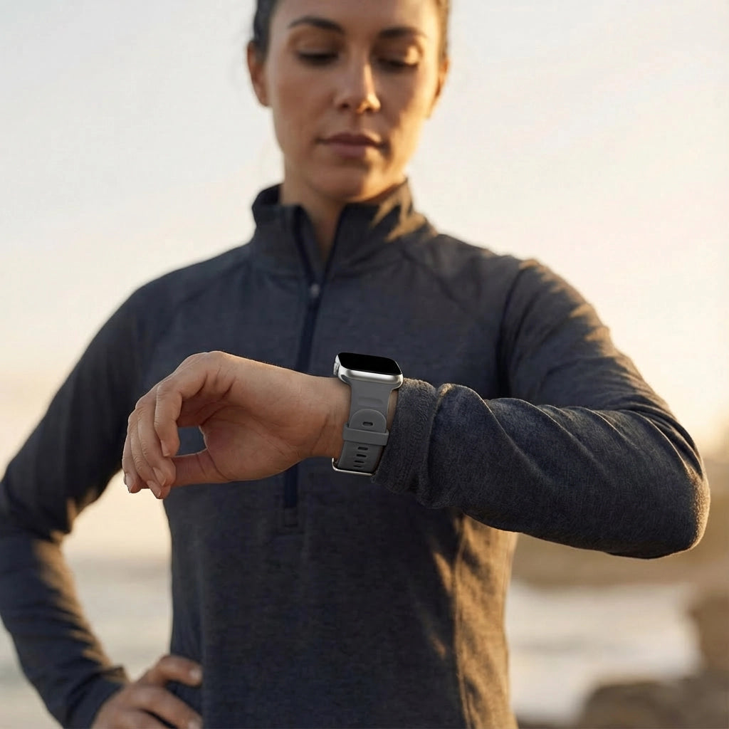 Bandz Bracelet silicone 'Outdoor' Apple Watch (gris foncé)