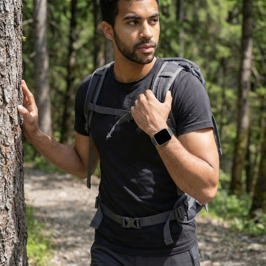 Bandz Bracelet silicone 'Outdoor' Apple Watch (gris foncé)