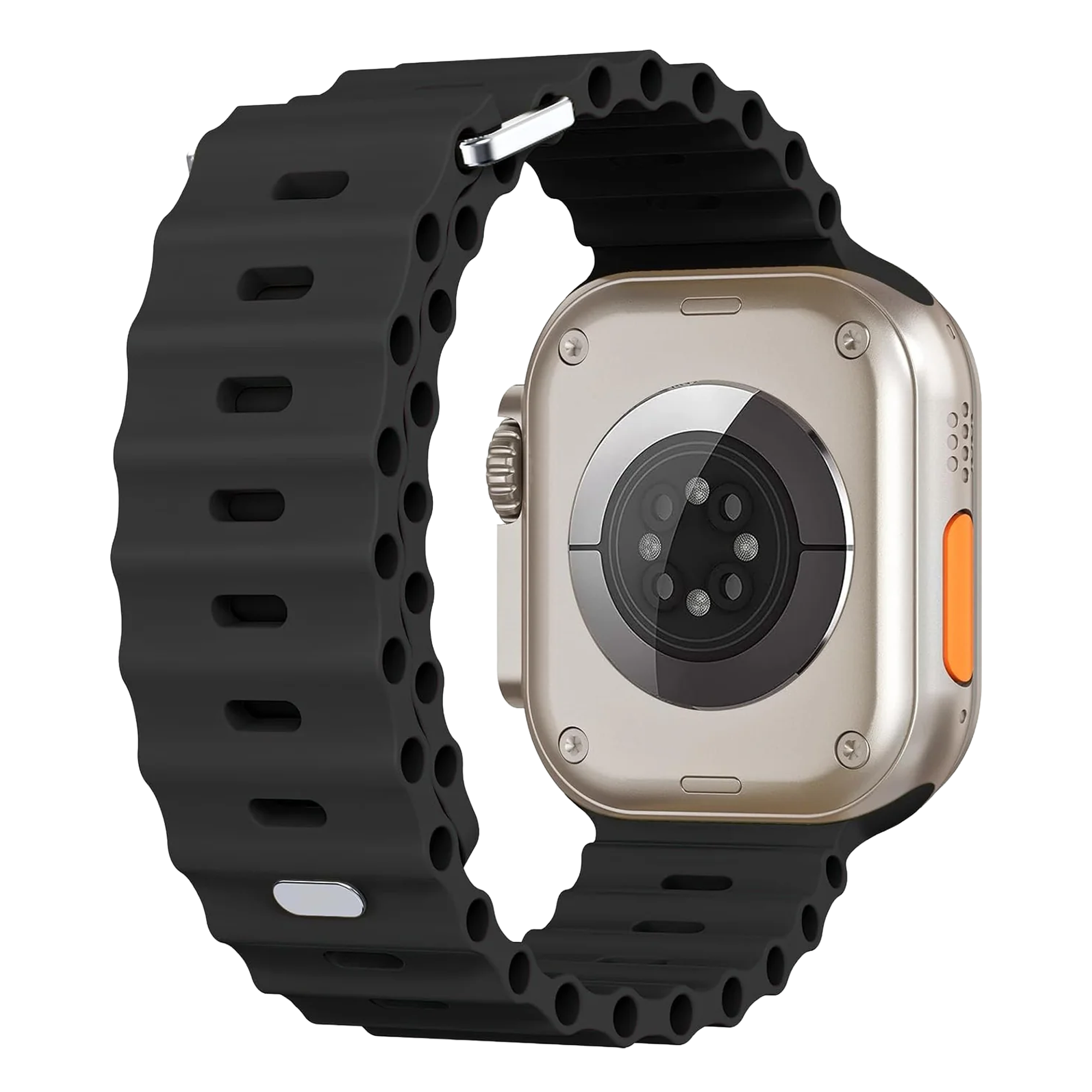 Apple Watch Ocean Strap with Snap Closure (Black)