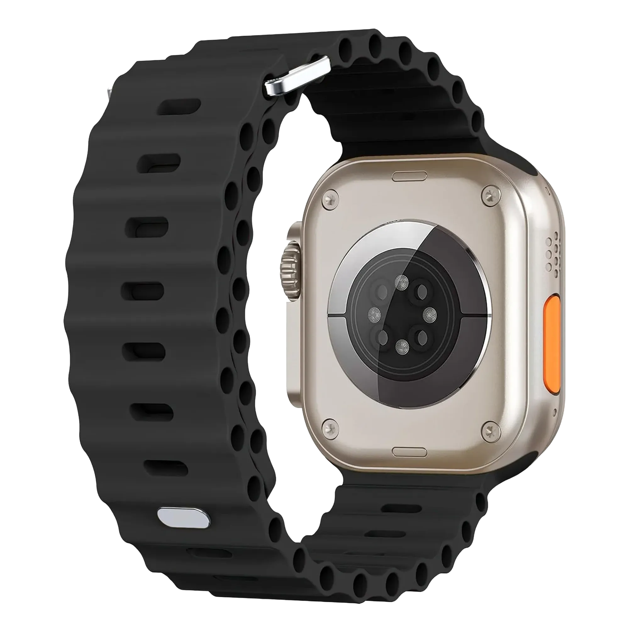 Bracelet Ocean Apple Watch avec fermeture à pression (noir)