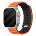 Bracelet Ocean Apple Watch avec fermeture à pression (orange/noir)
