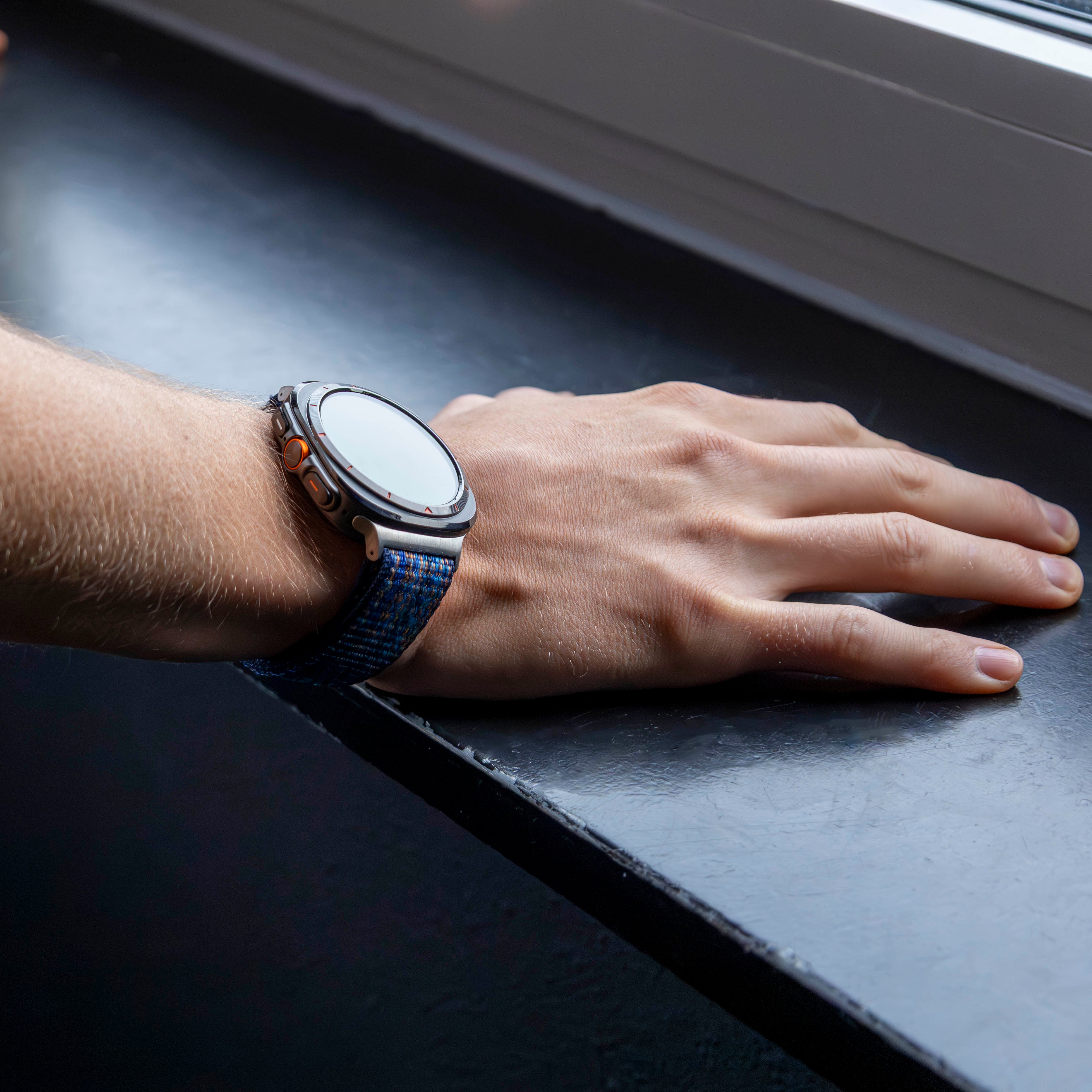 Bandz Bracelet nylon loop Samsung Galaxy Watch Ultra (bleu melange)