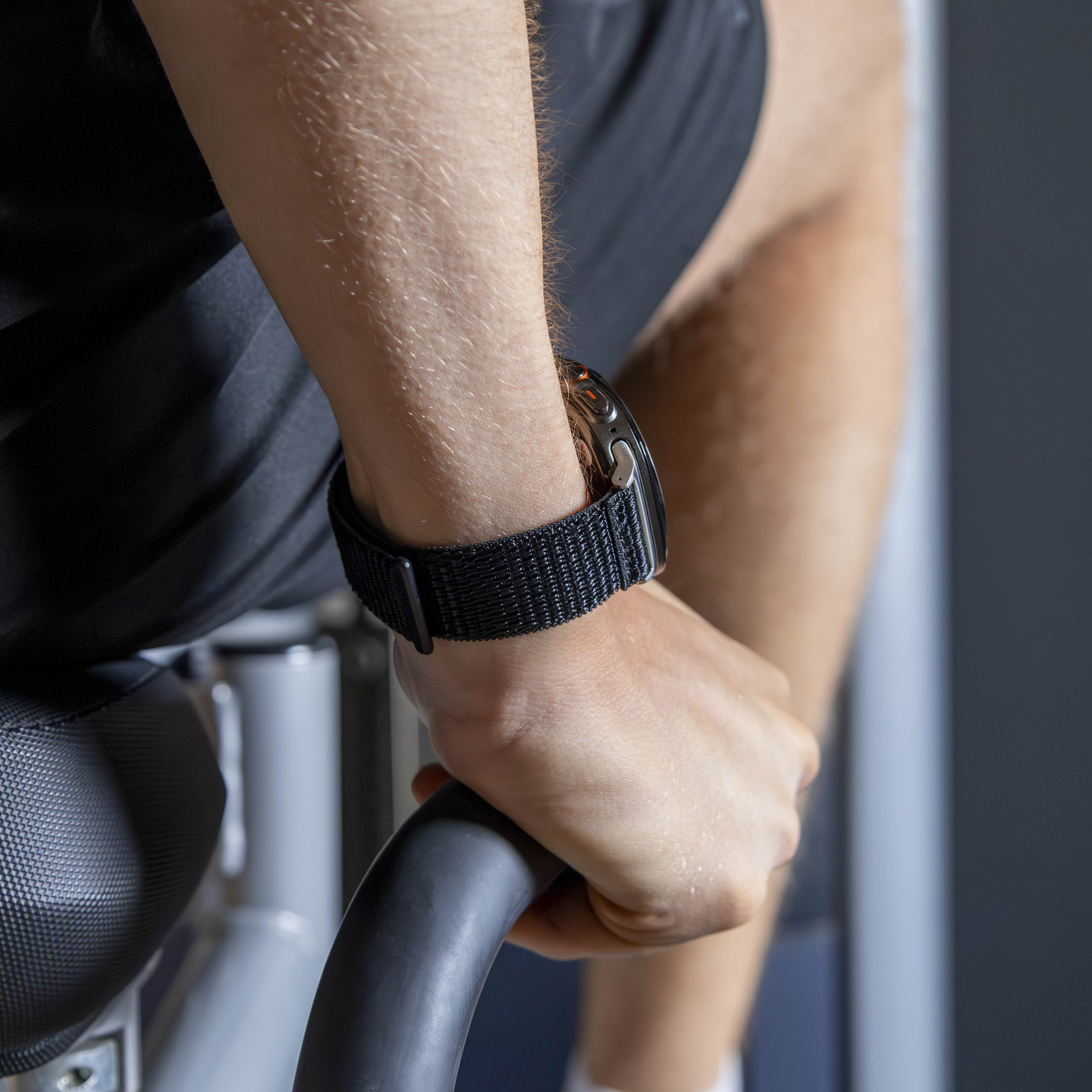 Bandz Bracelet nylon loop Samsung Galaxy Watch Ultra (noir)