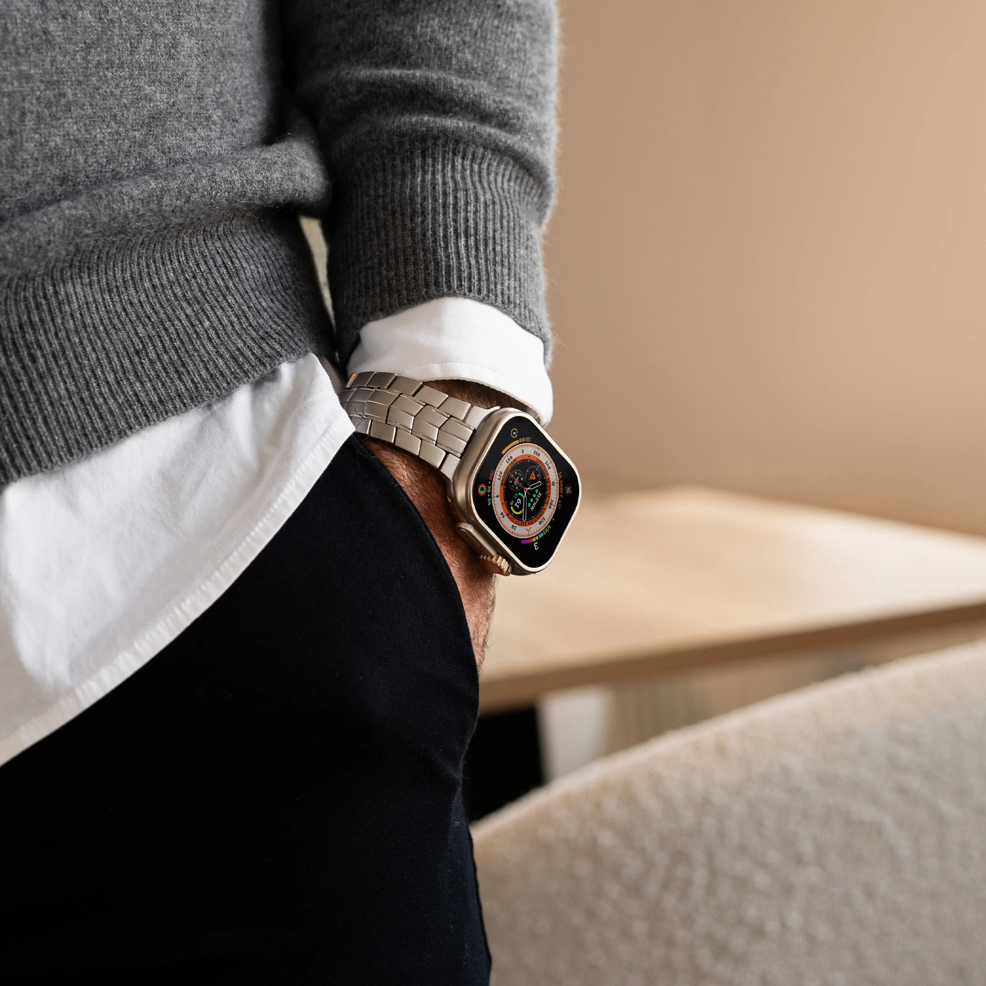 Bandz Apple Watch Titanium Strap 'Supreme' (Titanium)