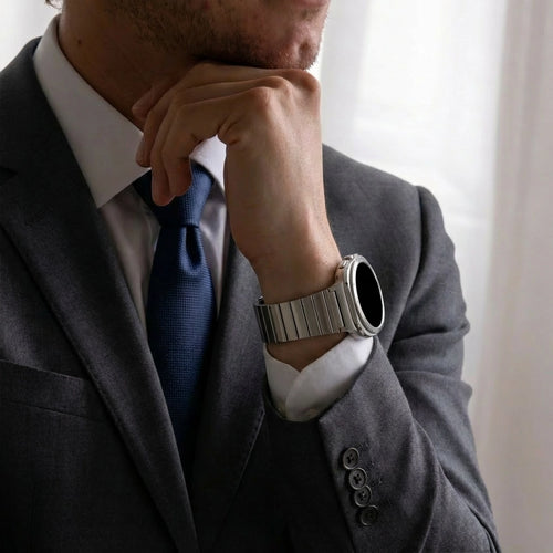 Bandz Bracelet titane Samsung Galaxy Watch Ultra 'One Bead' (titane gris)