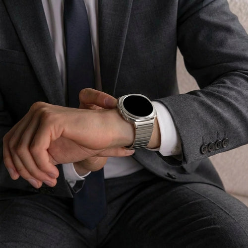 Bandz Bracelet titane Samsung Galaxy Watch Ultra 'One Bead' (titane gris)