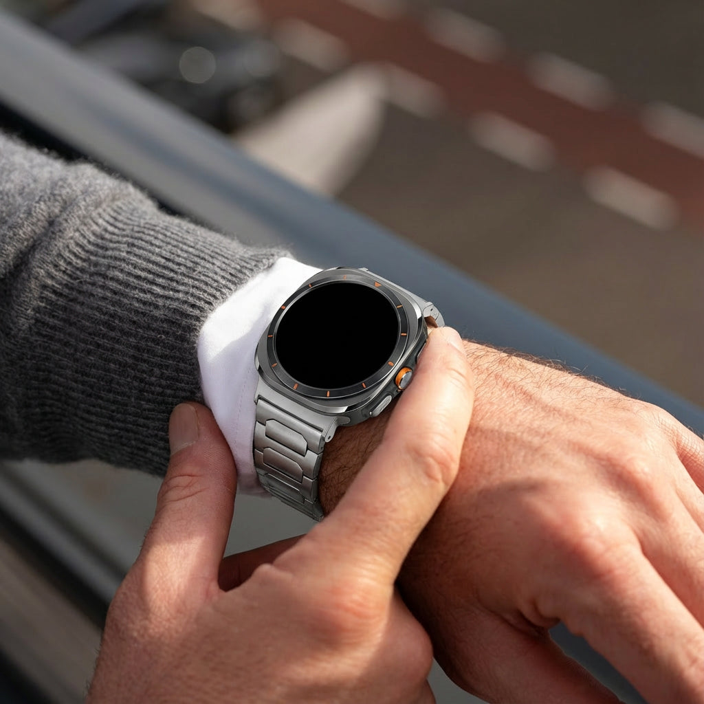 Bandz Samsung Galaxy Watch Ultra Titanium Strap 'Deluxe' (Silver)