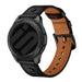 Bracelet cuir avec vis Huawei Watch 5 - 46mm (noir)
