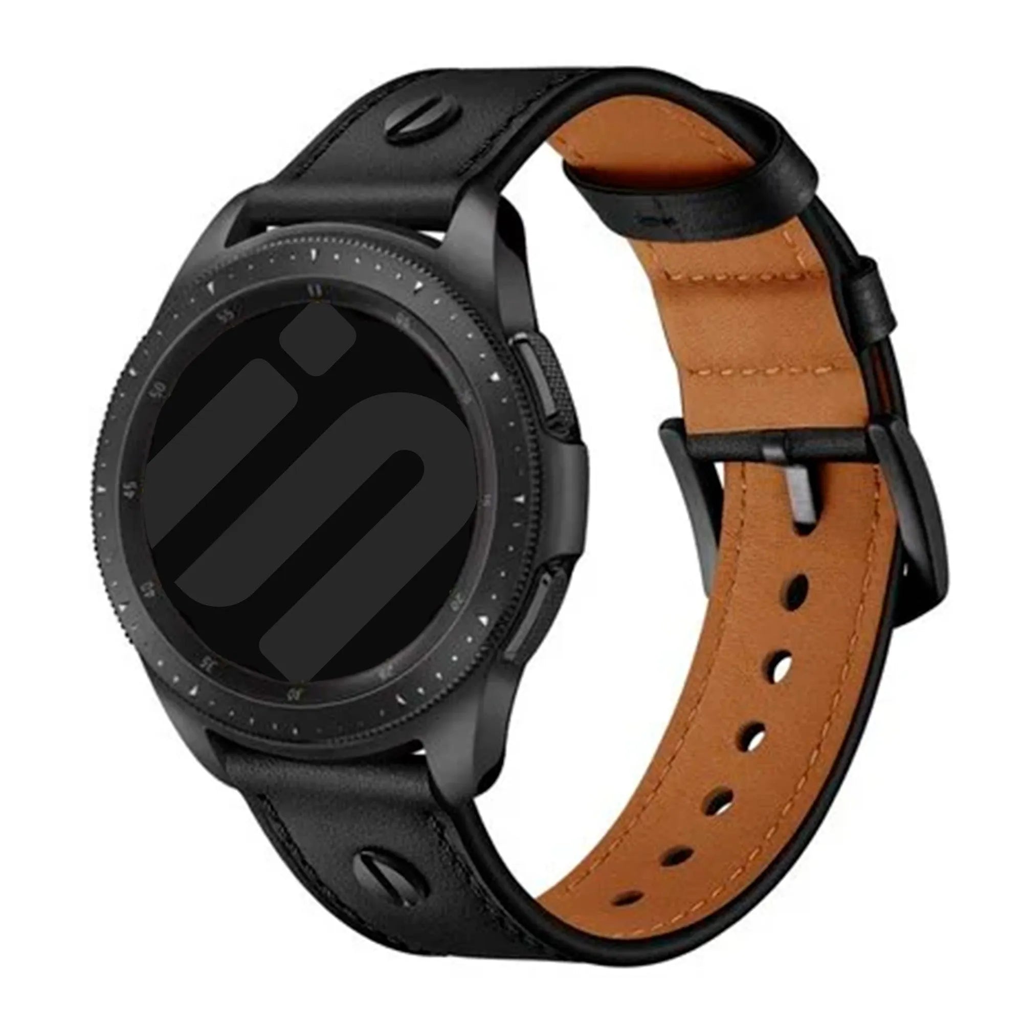 Bracelet cuir avec vis  Coros Pace 2 (noir)