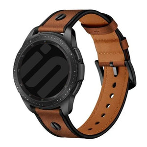 Bracelet cuir avec vis Huawei Watch GT 6 Pro - 46mm (marron foncé)