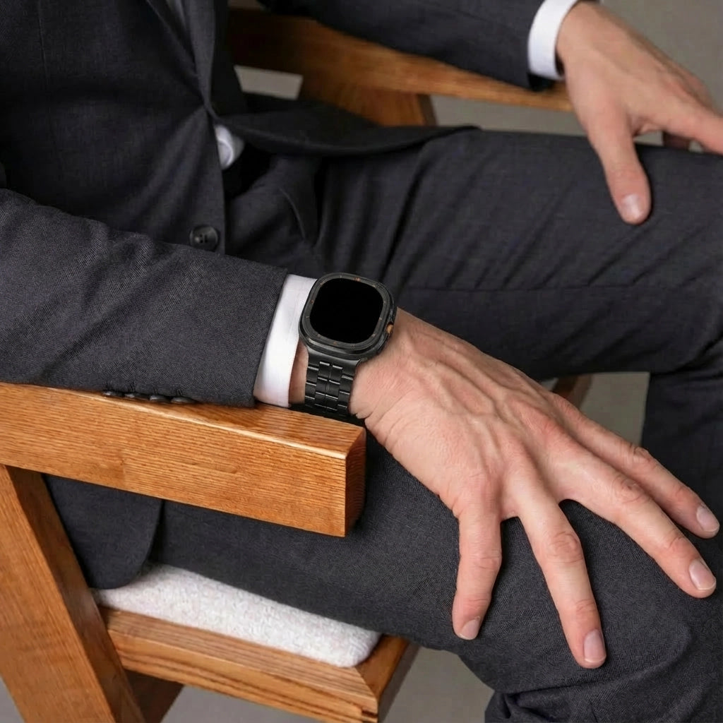 Samsung Galaxy Watch Ultra 'Square' Titanium Strap (Black)