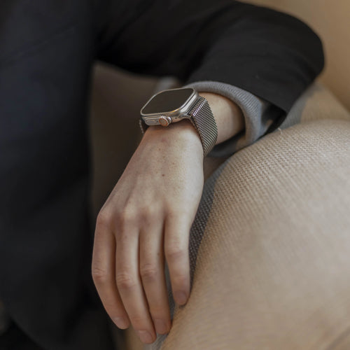 Bandz Bracelet Milanais Loop avec P-buckle Apple Watch (argent)