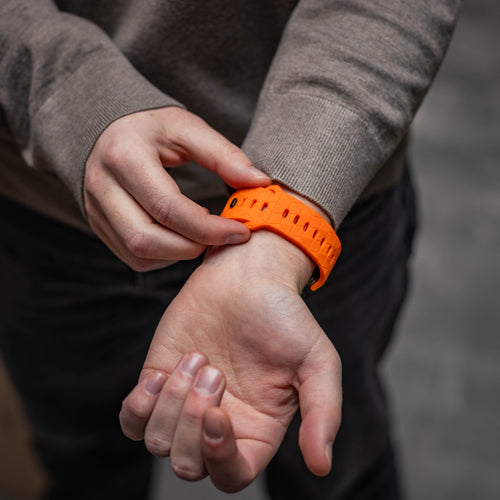 Bracelet silicone 'Hexagone' Samsung Galaxy Watch Ultra 2 (orange)