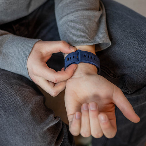 Samsung Galaxy Watch Ultra 2 Silicone Strap Hexagons (Dark Blue)