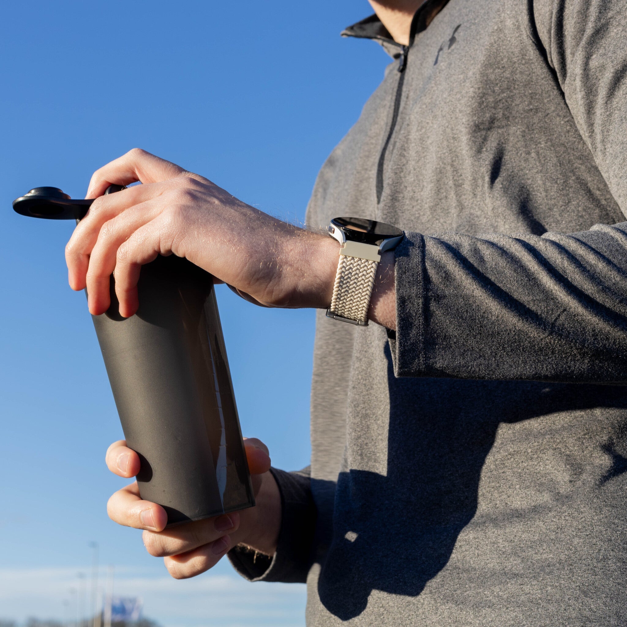 Garmin Vivomove HR Braided Strap with P-Buckle (Starlight)