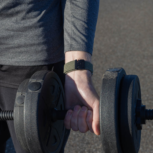 Bracelet tissé avec boucle Garmin Forerunner 265 (vert)