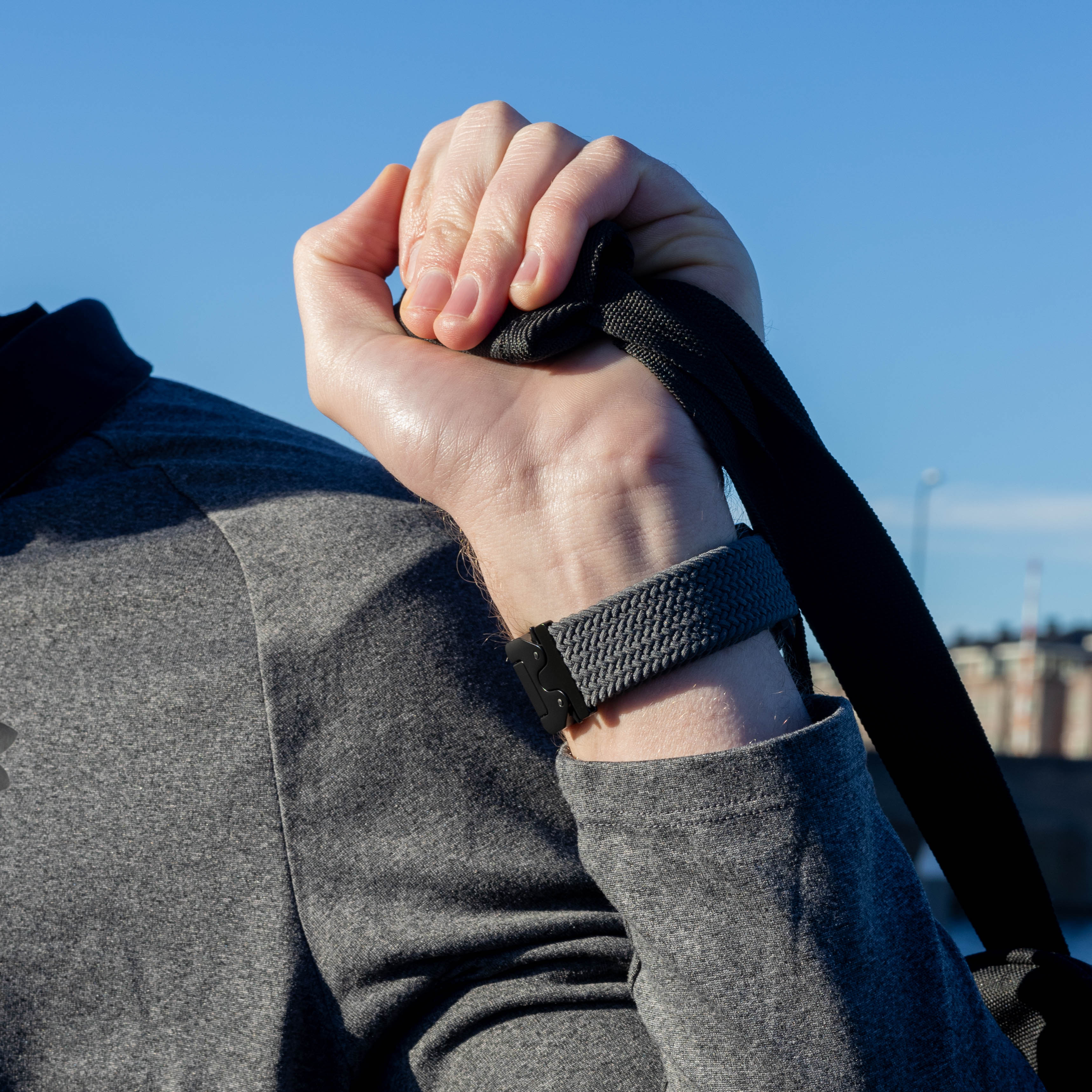 Bracelet tissé avec boucle Garmin Venu 3 (gris)