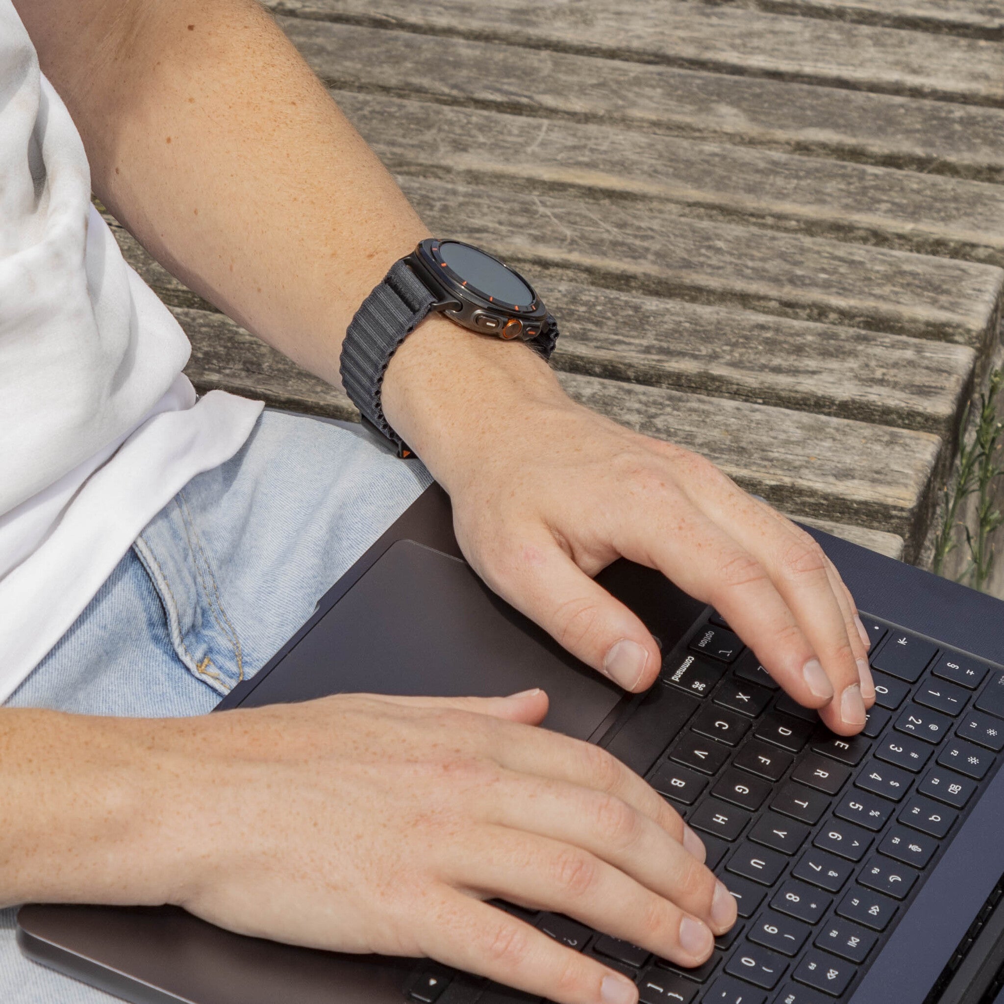 Samsung Galaxy Watch Ultra Outdoor Nylon Strap (Black)