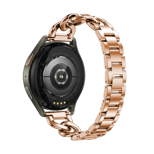 Bracelet chaîne acier Samsung Galaxy Watch 4 - 44mm (or rose)