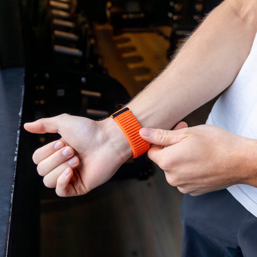 Bracelet nylon ondulé Apple Watch Ultra (orange)