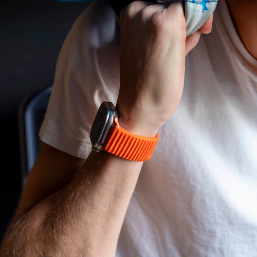 Bracelet nylon ondulé Apple Watch Ultra (orange)
