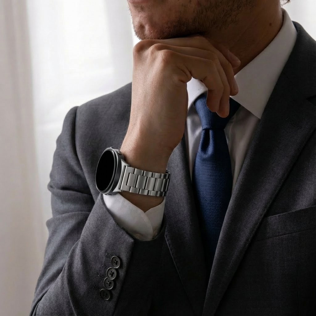 Samsung Galaxy Watch 8 Classic Titanium Strap (Silver)