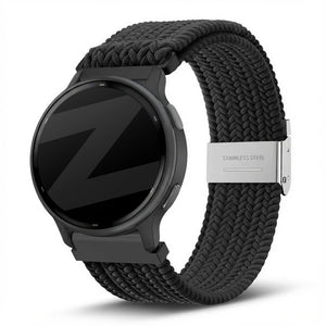 Bandz Garmin Vivoactive 5 Woven Nylon Strap (Black)