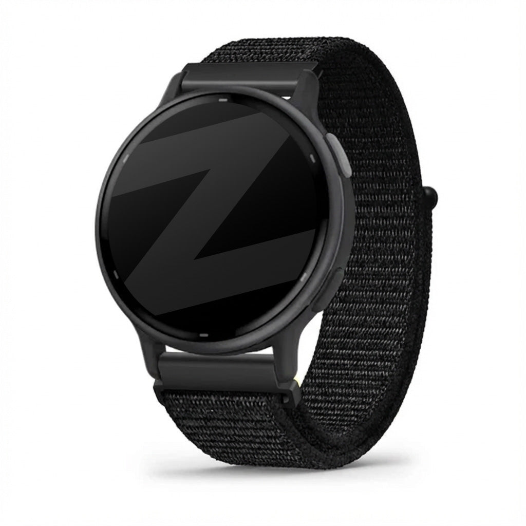Bandz Garmin Vivoactive 5 Nylon Loop Strap (Black)