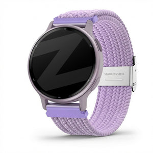 Bandz Bracelet nylon tressé Garmin Vivoactive 5 (violet clair)