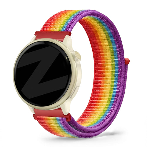 Bandz Bracelet nylon Loop Garmin Vivoactive 6 (arc-en-ciel)
