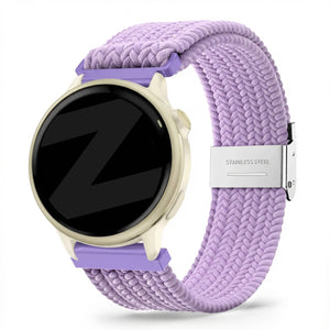 Bandz Bracelet nylon tressé Garmin Vivoactive 6 (violet clair)
